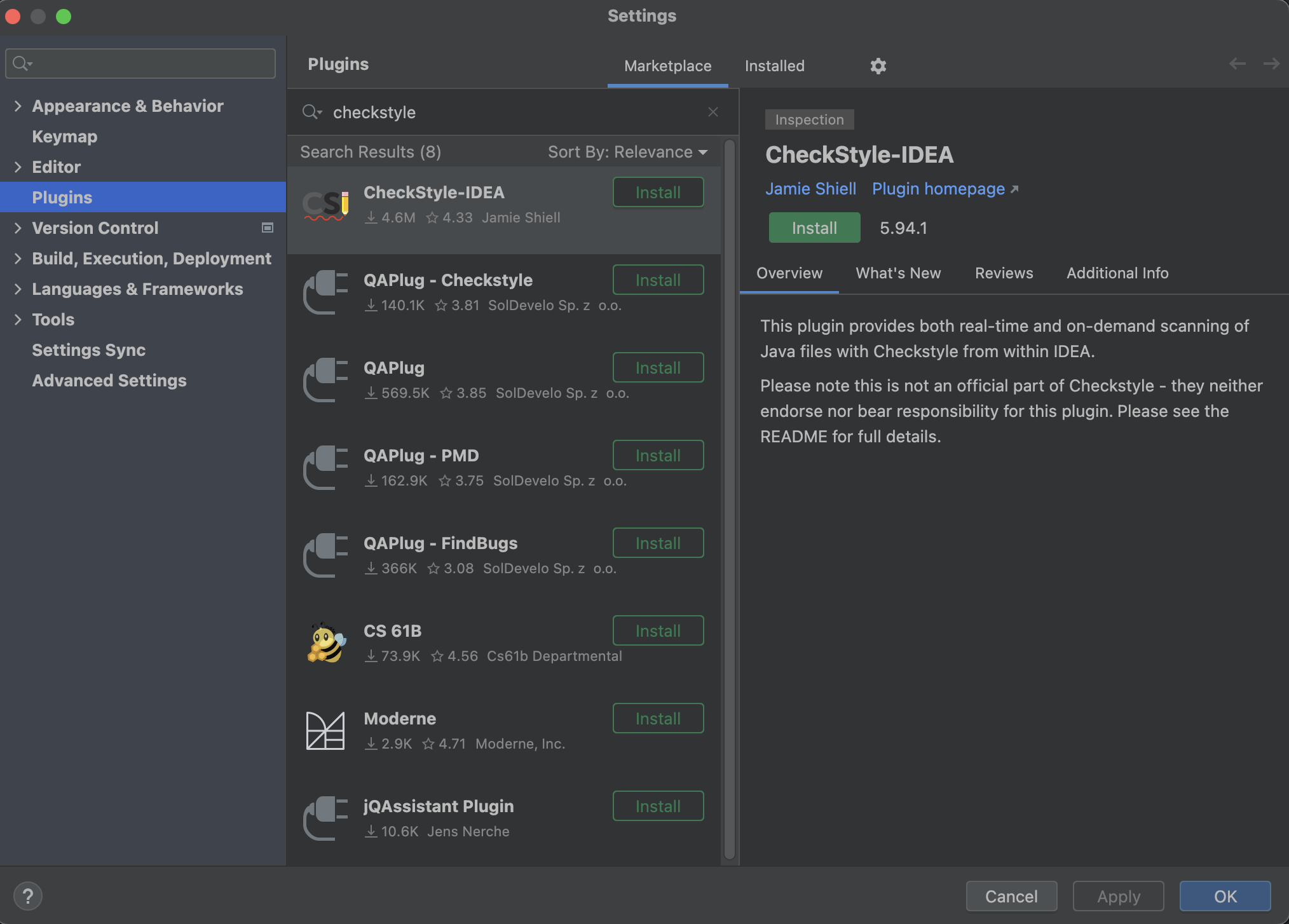 Checkstyle Plugin